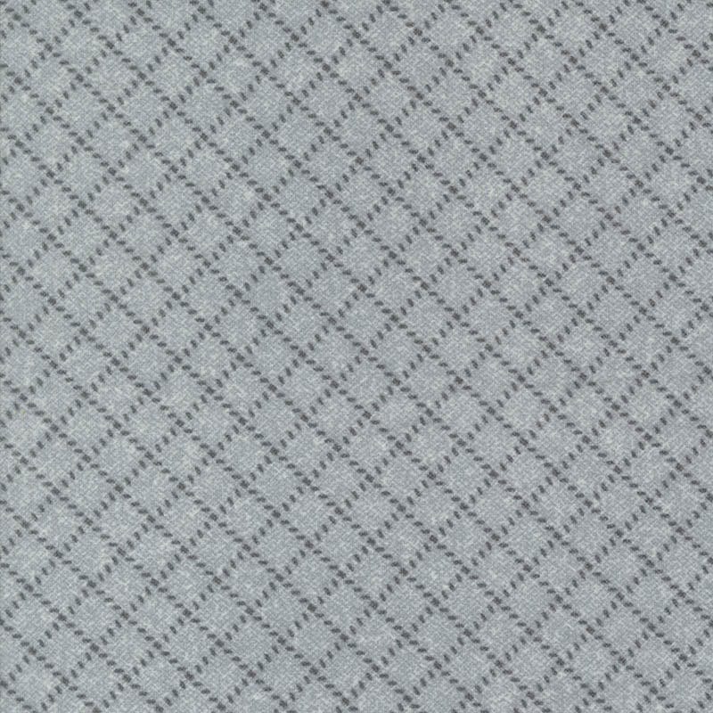 Moda Fabric Moda Farmhouse Flannels III Diamond Grid Pewter 49271-14F  - The Sewing Studio