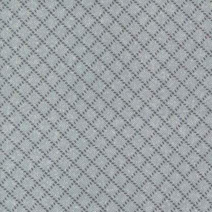 Moda Fabric Moda Farmhouse Flannels III Diamond Grid Pewter 49271-14F  - The Sewing Studio