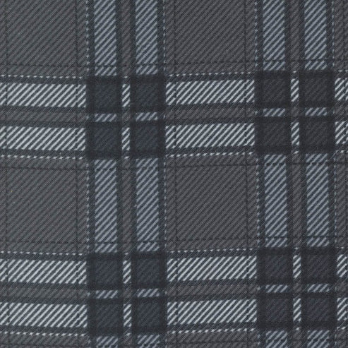 Moda Fabric Moda Farmhouse Flannels III Moose Plaid Graphite 49278-15F  - The Sewing Studio