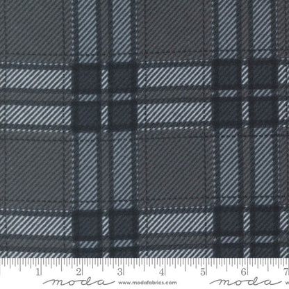 Moda Fabric Moda Farmhouse Flannels III Moose Plaid Graphite 49278-15F  - The Sewing Studio