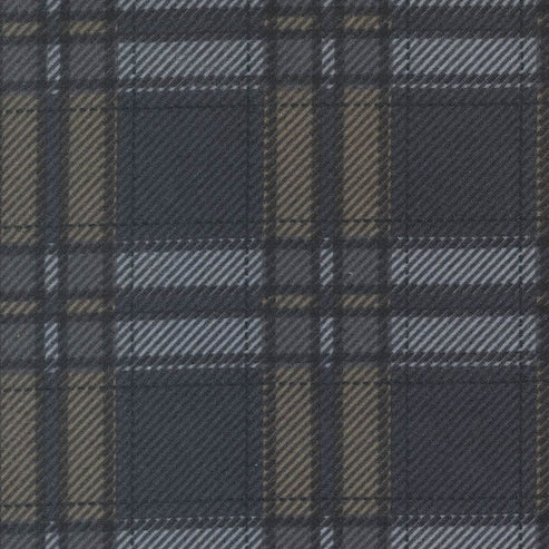 Moda Fabric Moda Farmhouse Flannels III Moose Plaid Graphite Pewter 49278-25F  - The Sewing Studio