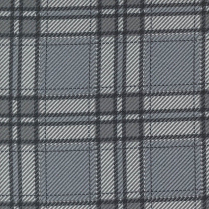 Moda Fabric Moda Farmhouse Flannels III Moose Plaid Pewter 49278-14F  - The Sewing Studio