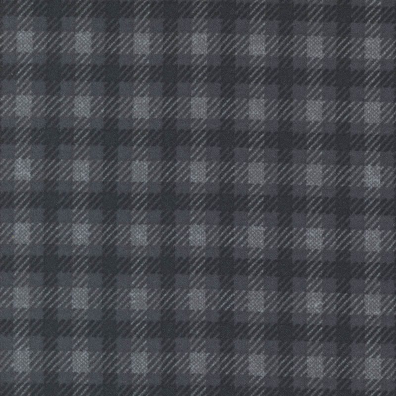 Moda Fabric Moda Farmhouse Flannels III Square Plaid Black 49273-16F  - The Sewing Studio