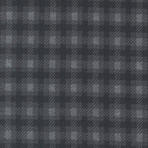 Moda Fabric Moda Farmhouse Flannels III Square Plaid Black 49273-16F  - The Sewing Studio