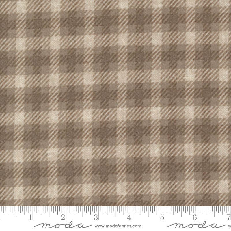 Moda Fabric Moda Farmhouse Flannels III Square Plaid Cocoa 49273-13F  - The Sewing Studio