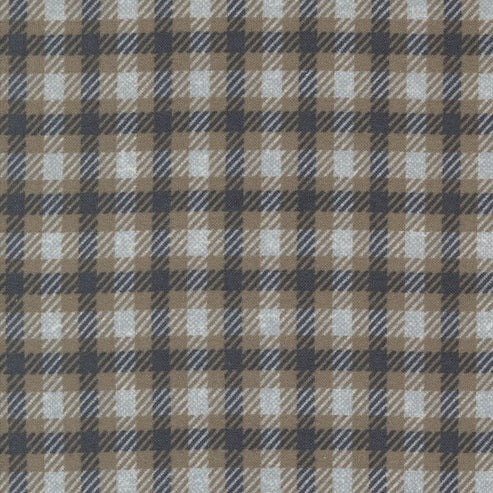 Moda Fabric Moda Farmhouse Flannels III Square Plaid Pewter 49273-14F  - The Sewing Studio