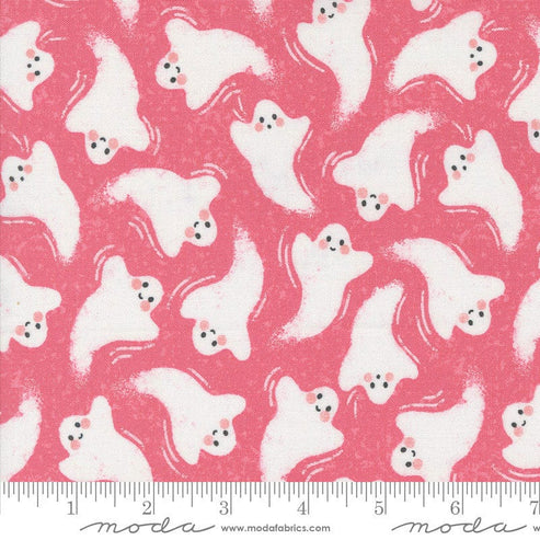 Moda Fabric Moda Hey Boo Friendly Ghost Pink 5211-14  - The Sewing Studio