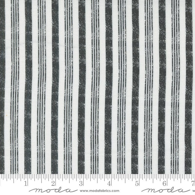 Moda Fabric Moda Hey Boo Stripe Ghost Midnight 5214-11  - The Sewing Studio