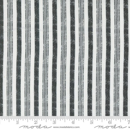 Moda Fabric Moda Hey Boo Stripe Ghost Midnight 5214-11  - The Sewing Studio