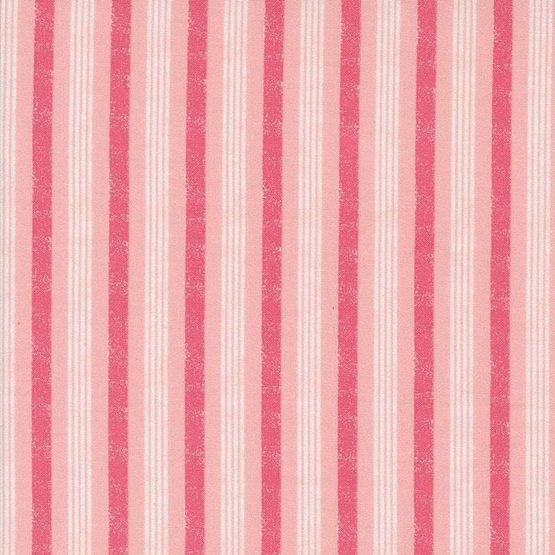 Moda Fabric Moda Hey Boo Stripe Pink 5214-13  - The Sewing Studio