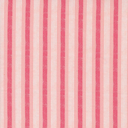 Moda Fabric Moda Hey Boo Stripe Pink 5214-13  - The Sewing Studio