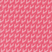 Moda Fabric Moda Hey Boo Text Pink 5212-14  - The Sewing Studio