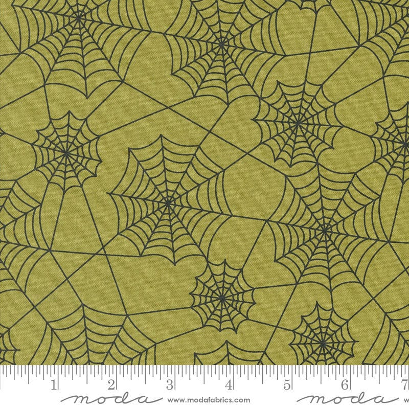 Moda Fabric Moda Hey Boo Webs Green 5213-17  - The Sewing Studio