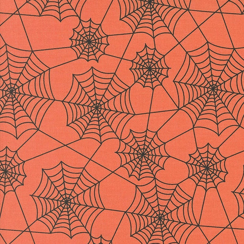 Moda Fabric Moda Hey Boo Webs Soft Pumpkin 5213-12  - The Sewing Studio