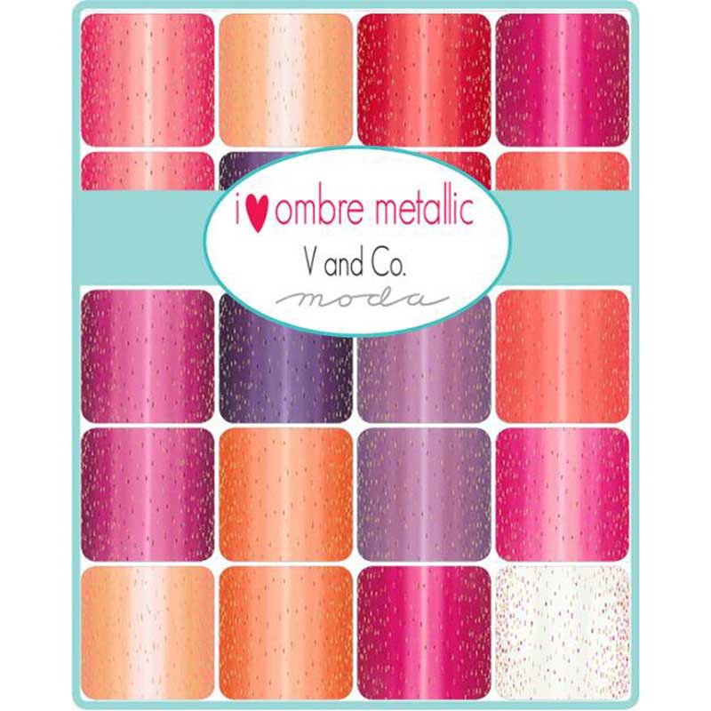 Moda Fabric Moda I Heart Ombre Metallic  - The Sewing Studio