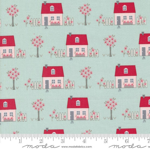 Moda Fabric Moda My Summer House Aqua 3040-14  - The Sewing Studio