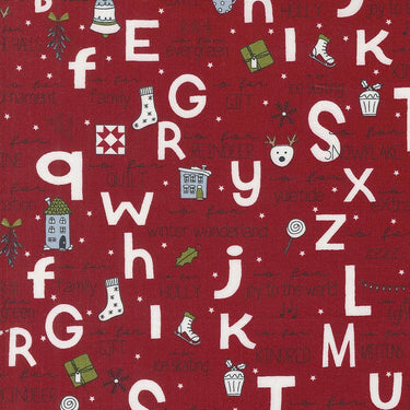 Moda Fabric Moda On Dasher A To Z Red 55660-22