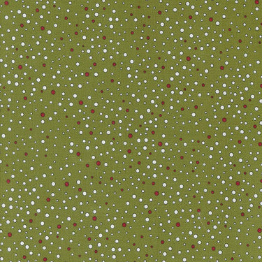 Moda Fabric Moda On Dasher Snowballs Pine 55665-13