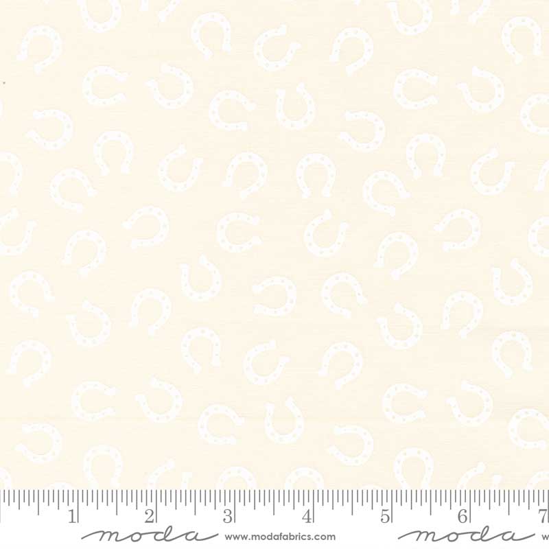 Moda Fabric Moda Ponderosa Lucky Horseshoe Natural White 20866-31  - The Sewing Studio