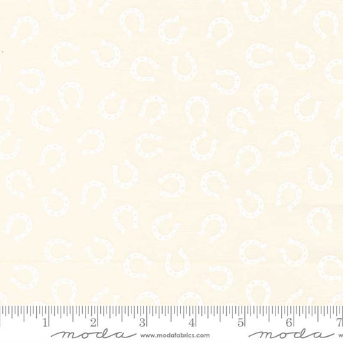 Moda Fabric Moda Ponderosa Lucky Horseshoe Natural White 20866-31  - The Sewing Studio