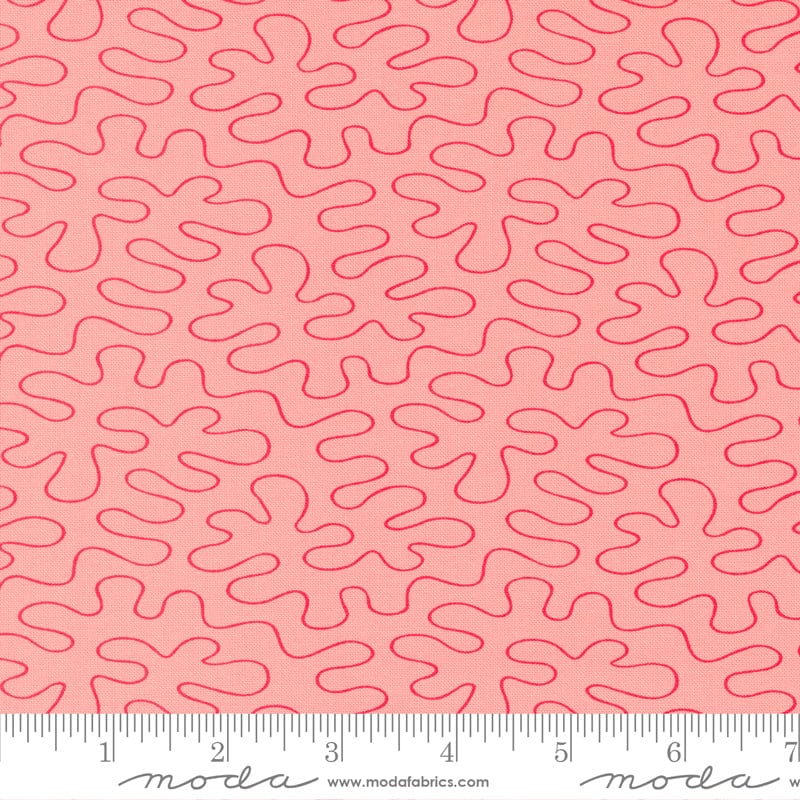 Moda Fabric Moda Rainbow Sherbet Stipple Ripple Strawberry 45026-37  - The Sewing Studio