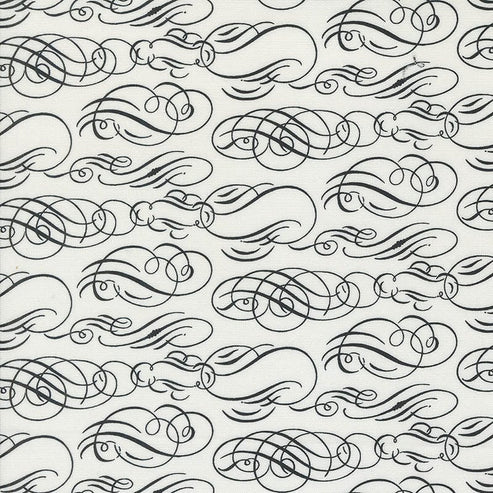 Moda Fabric Moda Sable Swan Cartouches Porcelain 7442-12