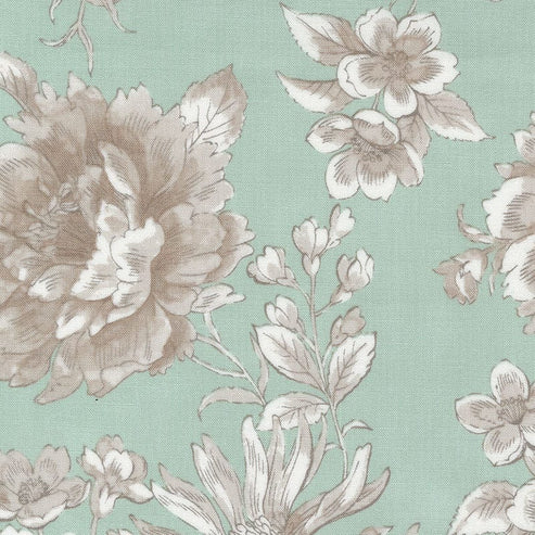 Moda Fabric Moda Sandalwood Camellia Eucalyptus 44381-13  - The Sewing Studio