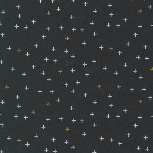 Moda Fabric Moda Shimmer Metallic Plus Ebony 1845-16M