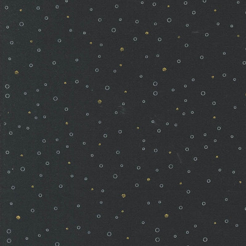 Moda Fabric Moda Shimmer Metallic Snowing Dots Ebony 1846-15M