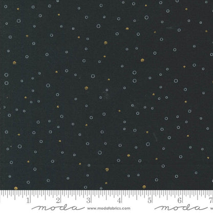 Moda Fabric Moda Shimmer Metallic Snowing Dots Ebony 1846-15M