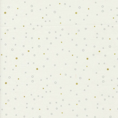 Moda Shimmer Metallic Snowing Dots Ivory 1846-11M