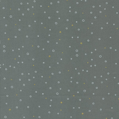 Moda Shimmer Metallic Snowing Dots Smoke 1846-14M