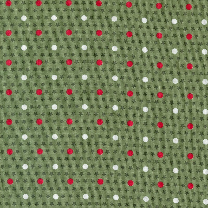 Moda Fabric Moda Starberry Polka Dots Green 29186-13