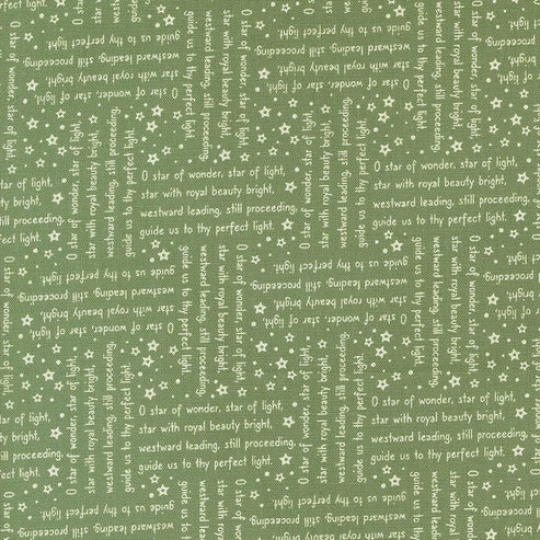 Moda Fabric Moda Starberry Song Text Green 29184-23