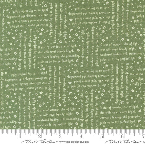 Moda Fabric Moda Starberry Song Text Green 29184-23