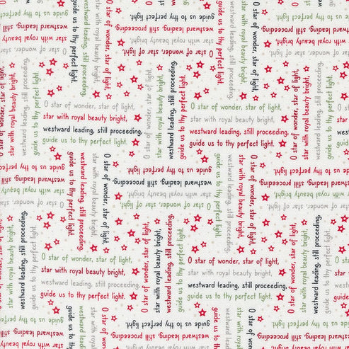 Moda Fabric Moda Starberry Song Text Off White 29184-11