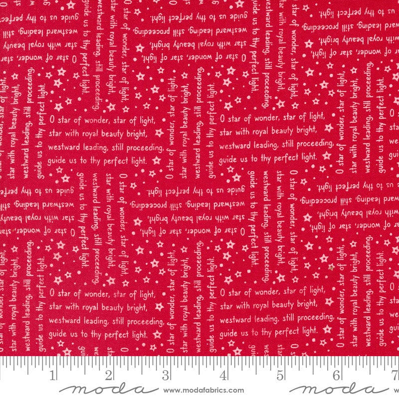 Moda Fabric Moda Starberry Song Text Red 29184-22