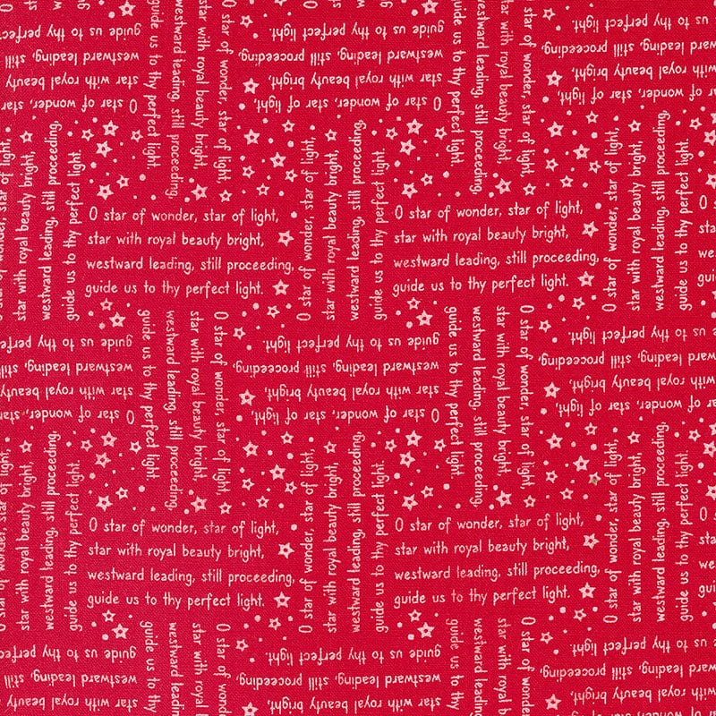 Moda Fabric Moda Starberry Song Text Red 29184-22