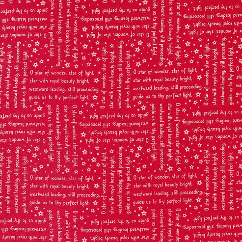 Moda Fabric Moda Starberry Song Text Red 29184-22