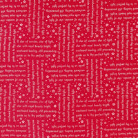 Moda Fabric Moda Starberry Song Text Red 29184-22