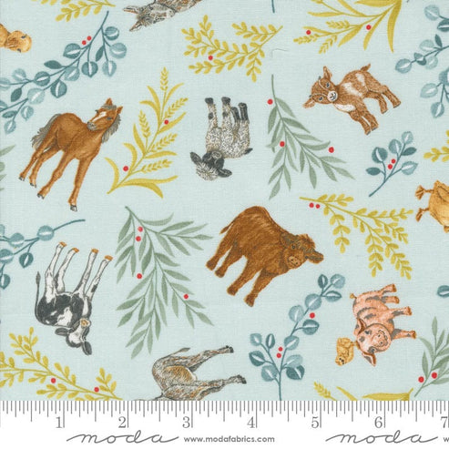 Moda Fabric Moda Willows Farm Animals Sky 56101-16  - The Sewing Studio