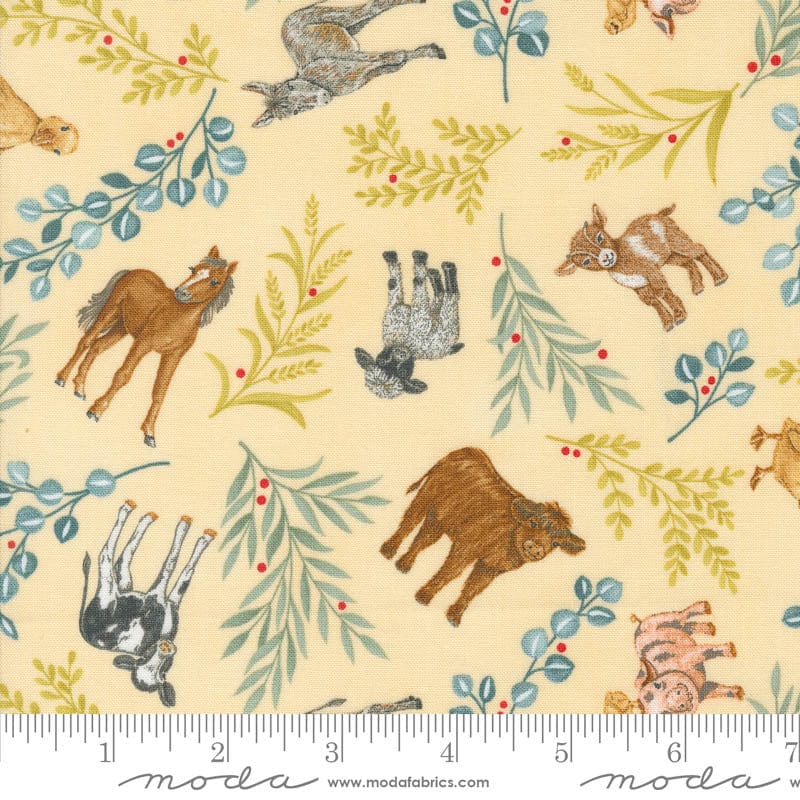 Moda Fabric Moda Willows Farm Animals Sunshine 56101-14  - The Sewing Studio