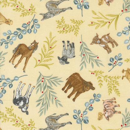 Moda Fabric Moda Willows Farm Animals Sunshine 56101-14  - The Sewing Studio