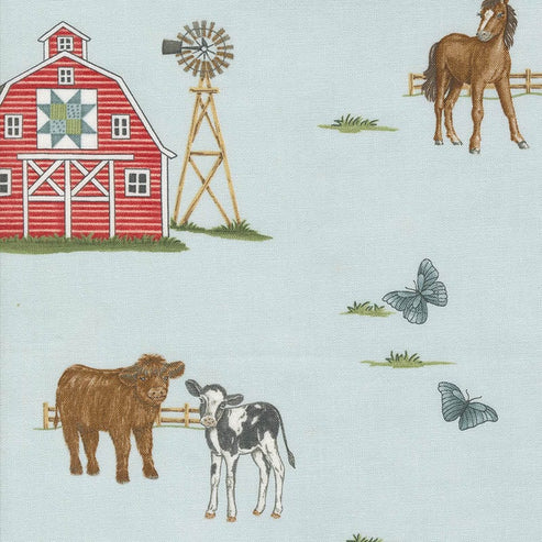 Moda Fabric Moda Willows Farm Landscape Sky 56100-16  - The Sewing Studio