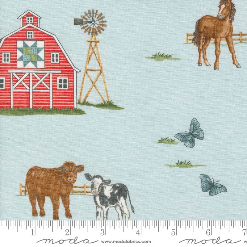 Moda Fabric Moda Willows Farm Landscape Sky 56100-16  - The Sewing Studio