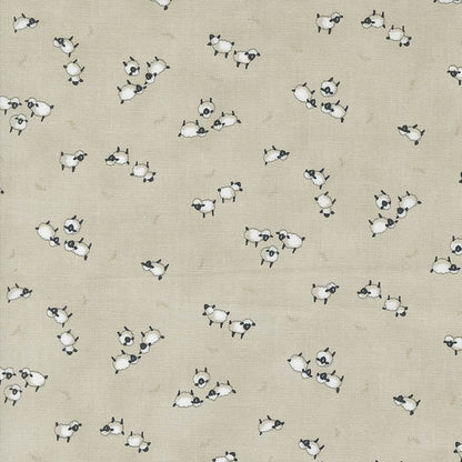 Moda Fabric Moda Willows Farm Sheep In The Pasture Mushroom 56105-12  - The Sewing Studio