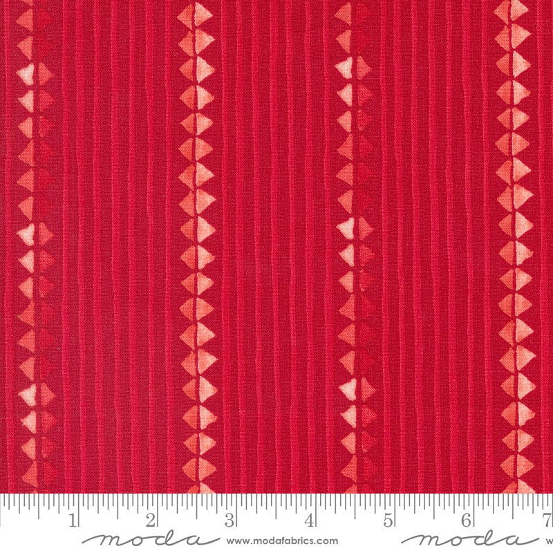 Moda Fabric Moda Winterly Ribbon Stripes Crimson 48763-15  - The Sewing Studio