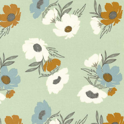 Moda Woodland Wildflowers Bold Bloom Pale Mint 45582-20