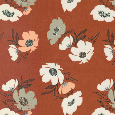 Moda Woodland Wildflowers Bold Bloom Rust 45582-24