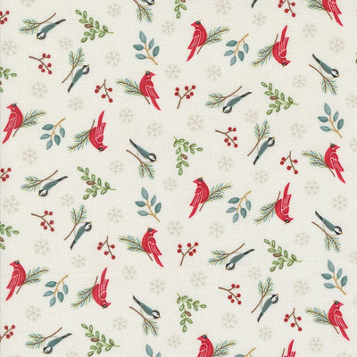 Moda Woodland Winter Birds Snowy White 56096-11